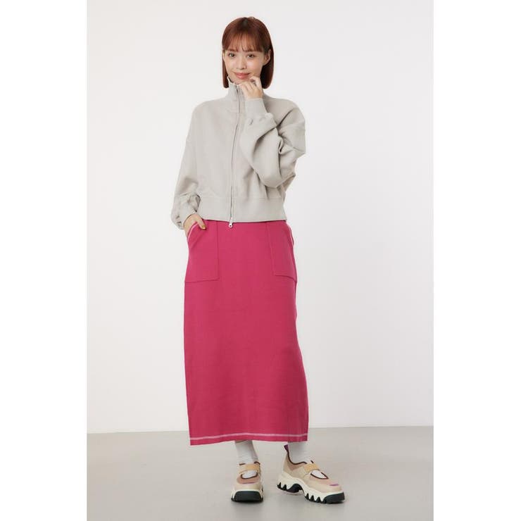 スウェットライクカラーステッチニットスカート | RODEO CROWNS WIDE BOWL | 詳細画像22 