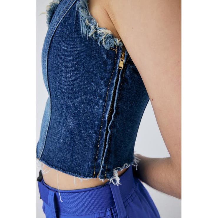 PANEL DENIM SLEEVELESS トップス[品番：BJLW0025737]｜MOUSSY OUTLET 