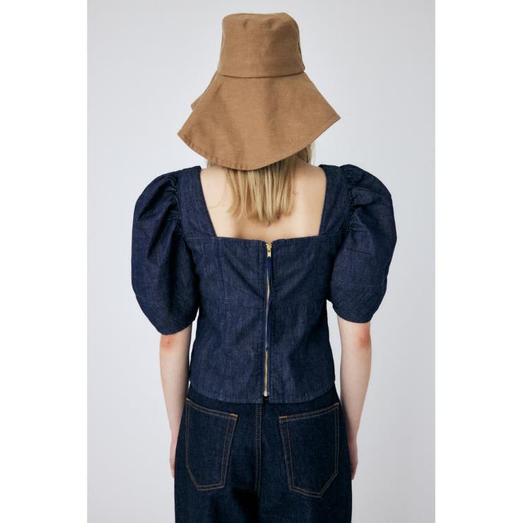FRONT GATHER DENIM ブラウス[品番：BJLW0025460]｜MOUSSY OUTLET 