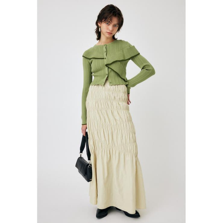 FRONT BUTTON FRILL KNIT トップス | MOUSSY OUTLET | 詳細画像8 