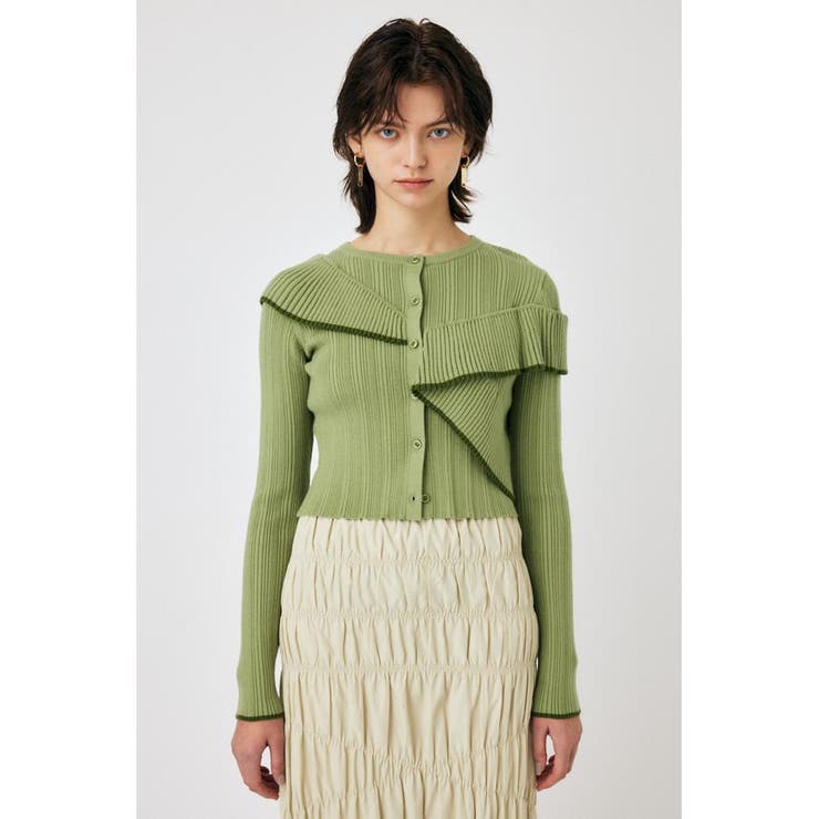 FRONT BUTTON FRILL KNIT トップス | MOUSSY OUTLET | 詳細画像10 
