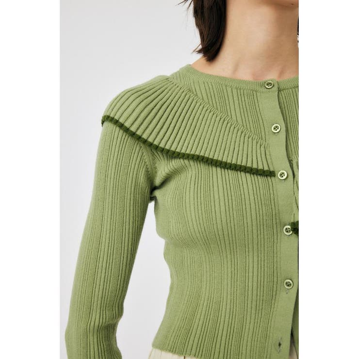FRONT BUTTON FRILL KNIT トップス | MOUSSY OUTLET | 詳細画像14 