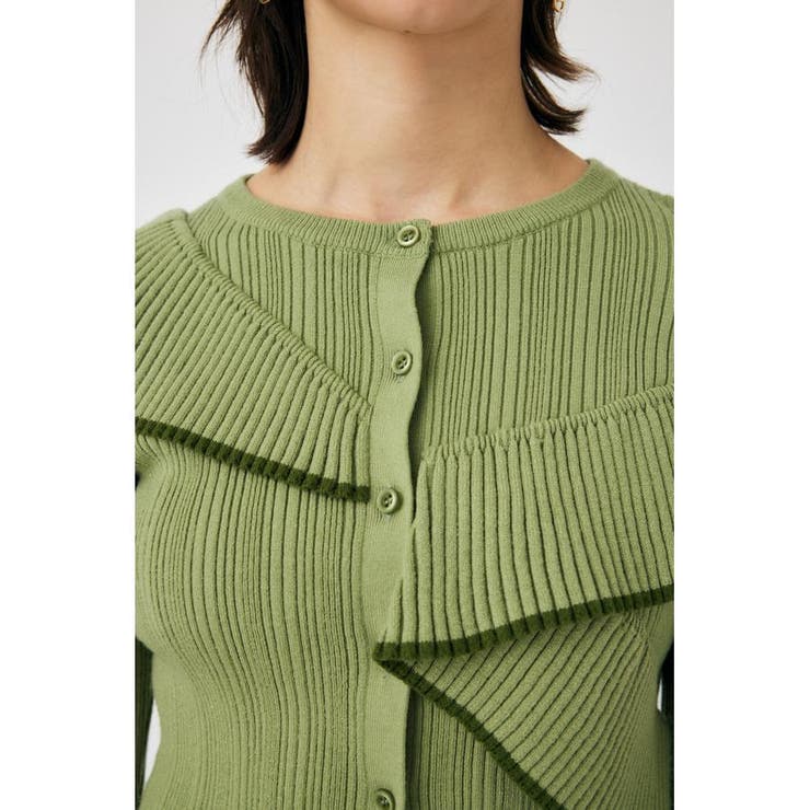 FRONT BUTTON FRILL KNIT トップス | MOUSSY OUTLET | 詳細画像13 