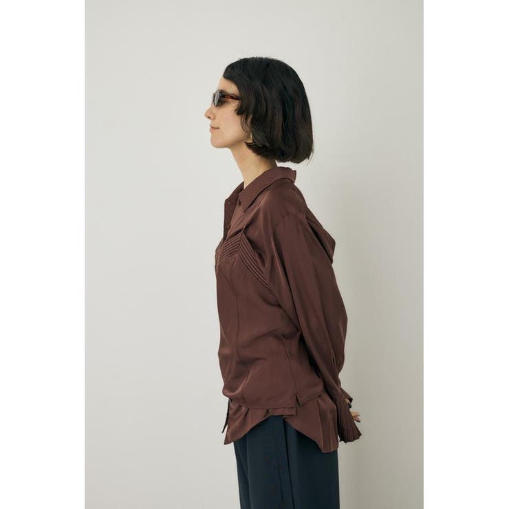 サテンシャツ リサイクルポリエステル×レーヨン素材 | MOUSSY OUTLET | 詳細画像6 