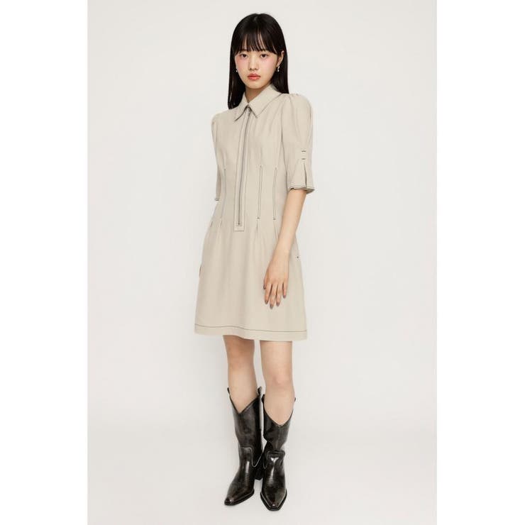 FRONT ZIP TUCK ショートワンピース | SLY OUTLET | 詳細画像3 