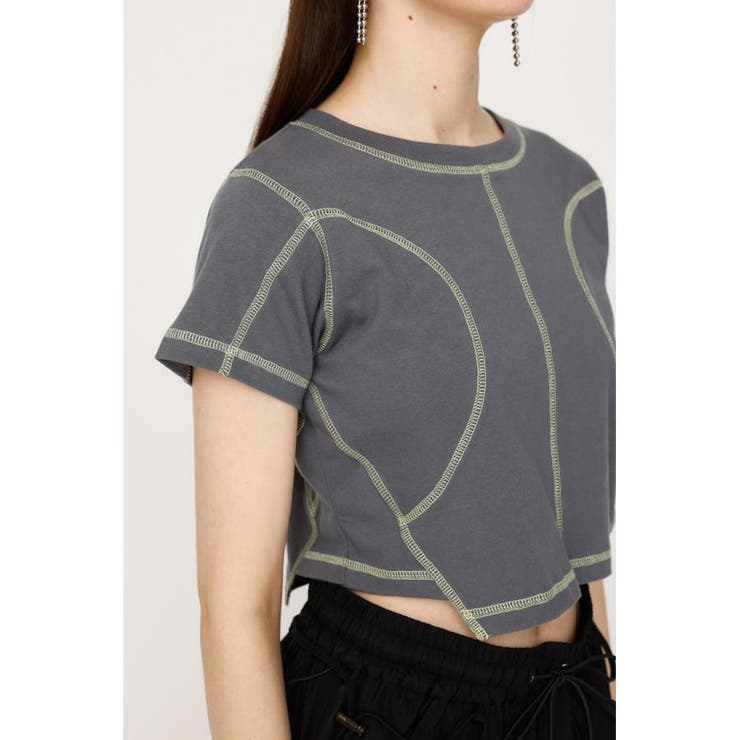 BI COLOR STITCH CROP Tシャツ | SLY OUTLET | 詳細画像14 