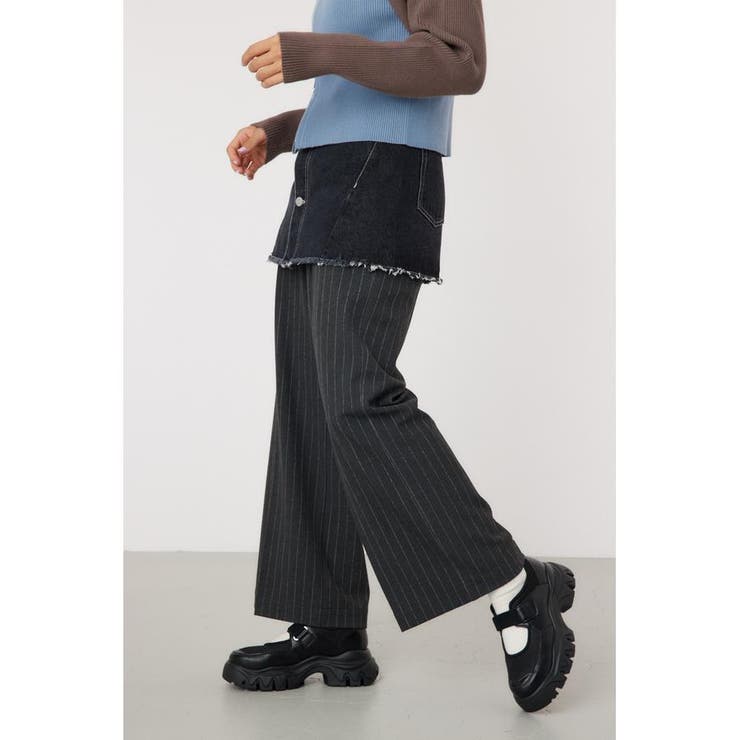 デニムスカート レイヤード スラックス | RODEO CROWNS WIDE BOWL | 詳細画像1 