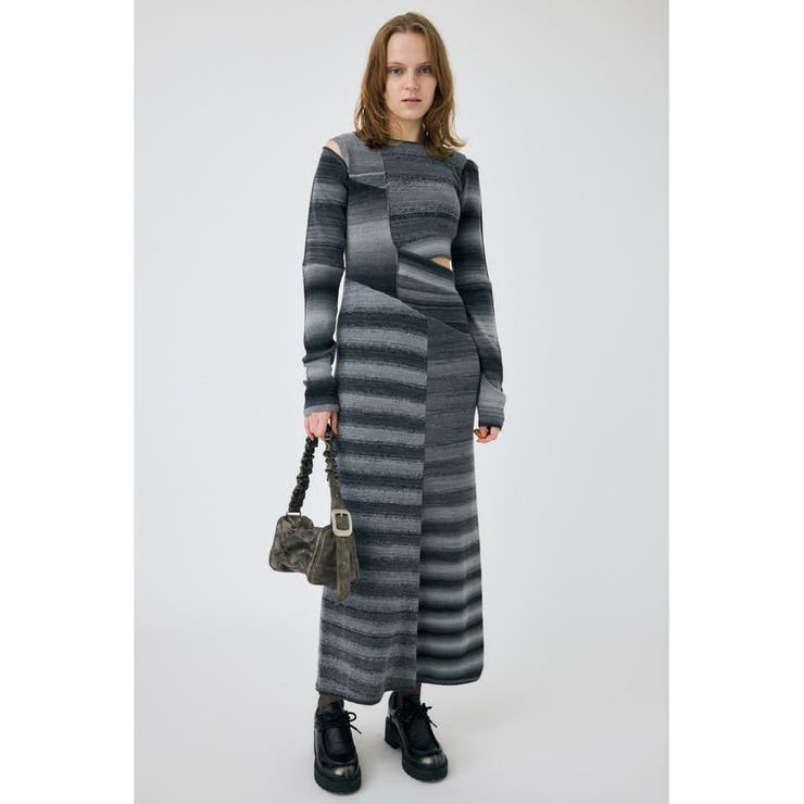 GRY | ASSYMMETRY SWITCHING ドレス | MOUSSY OUTLET