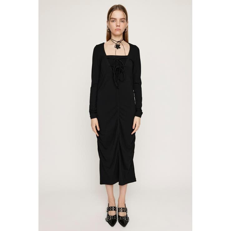 BLK | SHIRRING RIBBON 2WAY ワンピース | SLY OUTLET