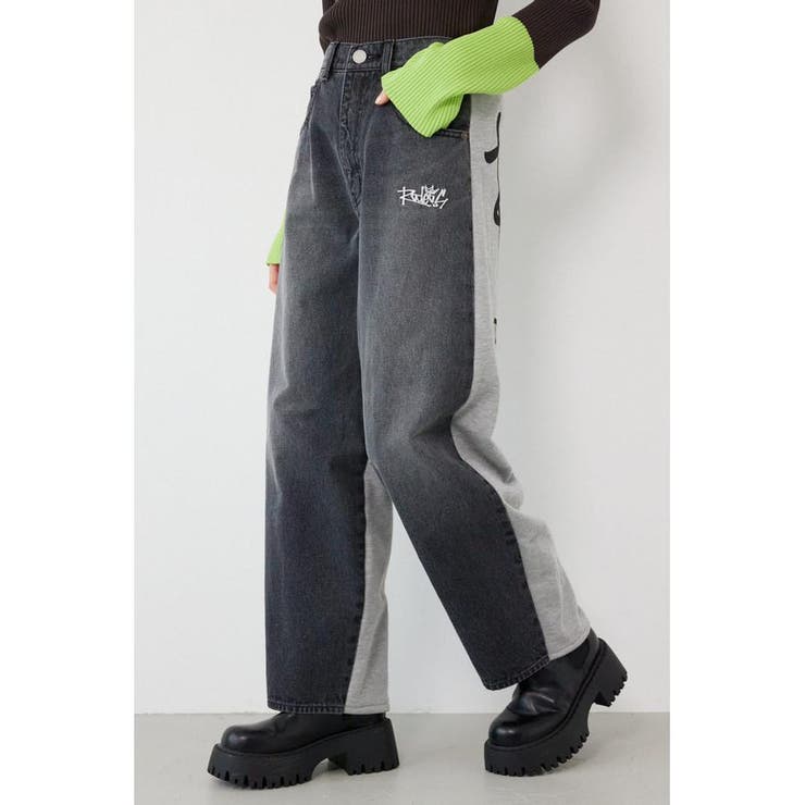 BLK | BIG sign logo コンビパンツ | RODEO CROWNS WIDE BOWL