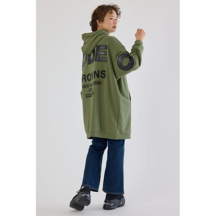 KHA | フェイクレザーパッチパーカーワンピース | RODEO CROWNS WIDE BOWL