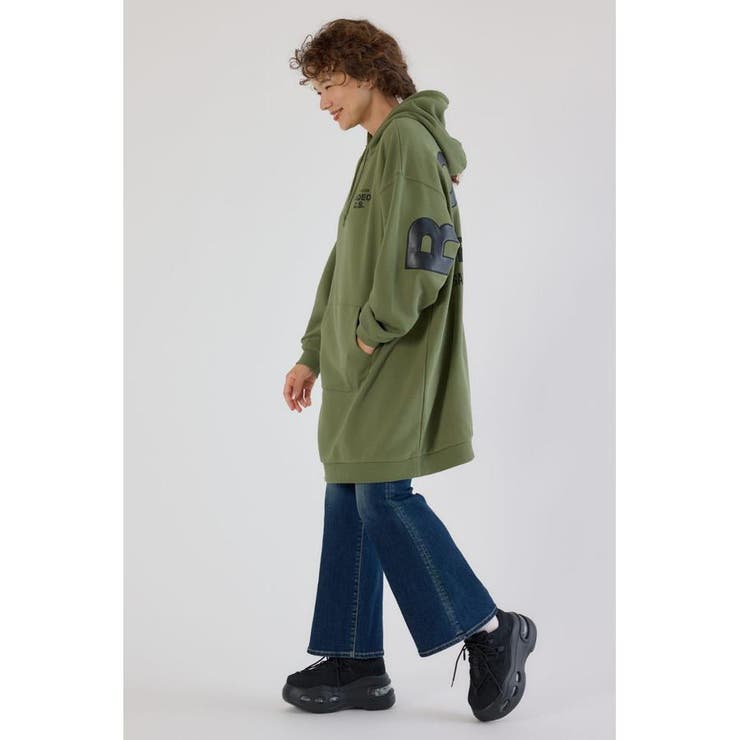 フェイクレザーパッチパーカーワンピース | RODEO CROWNS WIDE BOWL | 詳細画像9 