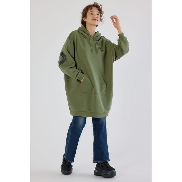 フェイクレザーパッチパーカーワンピース | RODEO CROWNS WIDE BOWL | 詳細画像10 