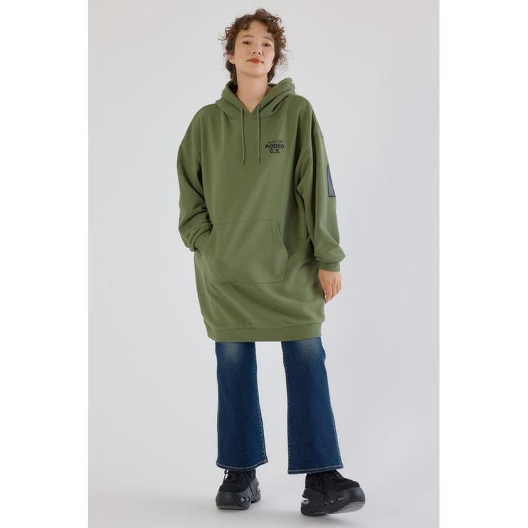 フェイクレザーパッチパーカーワンピース | RODEO CROWNS WIDE BOWL | 詳細画像11 