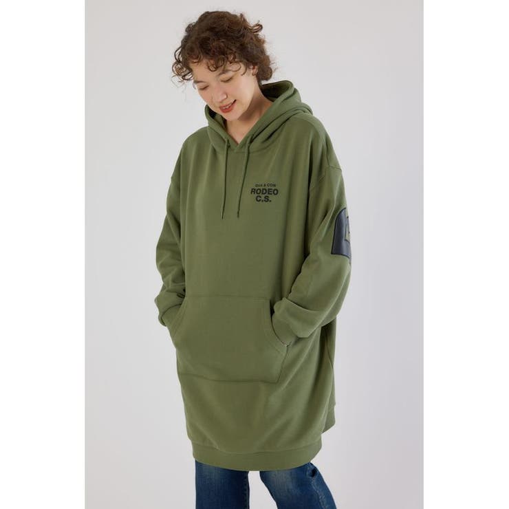 フェイクレザーパッチパーカーワンピース | RODEO CROWNS WIDE BOWL | 詳細画像12 