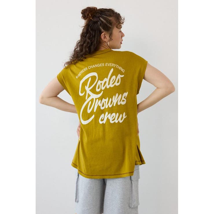 YEL | フレンチスリーブロゴニットトップス | RODEO CROWNS WIDE BOWL