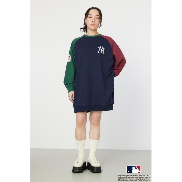 NVY | MLBラグランスウェットワンピース | RODEO CROWNS WIDE BOWL