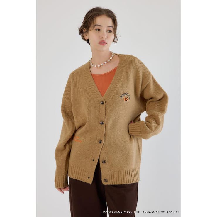 BEG | (サンリオキャラクターズ)KITTY カーディガン | RODEO CROWNS WIDE BOWL