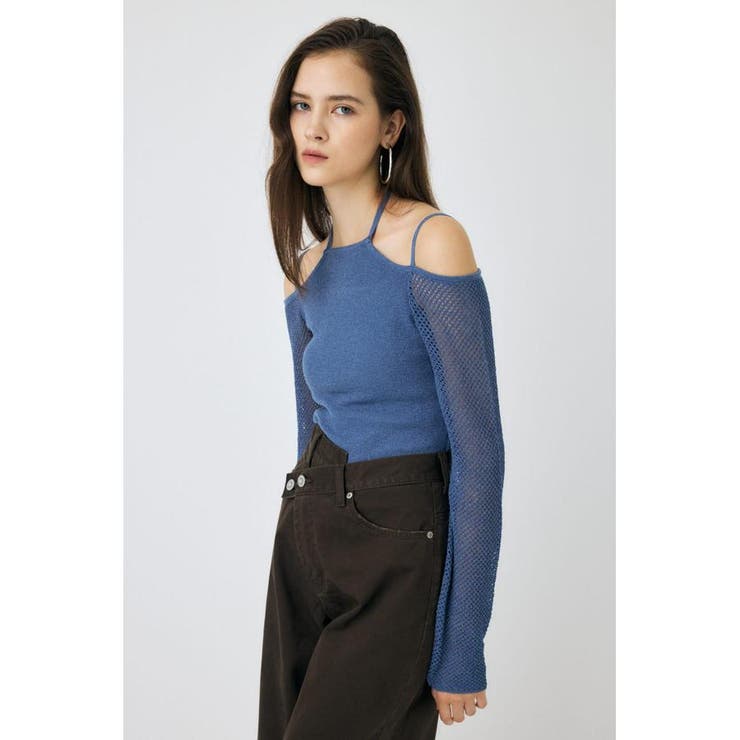 OPEN SHOULDER HALTER ニットトップス | MOUSSY OUTLET | 詳細画像18 