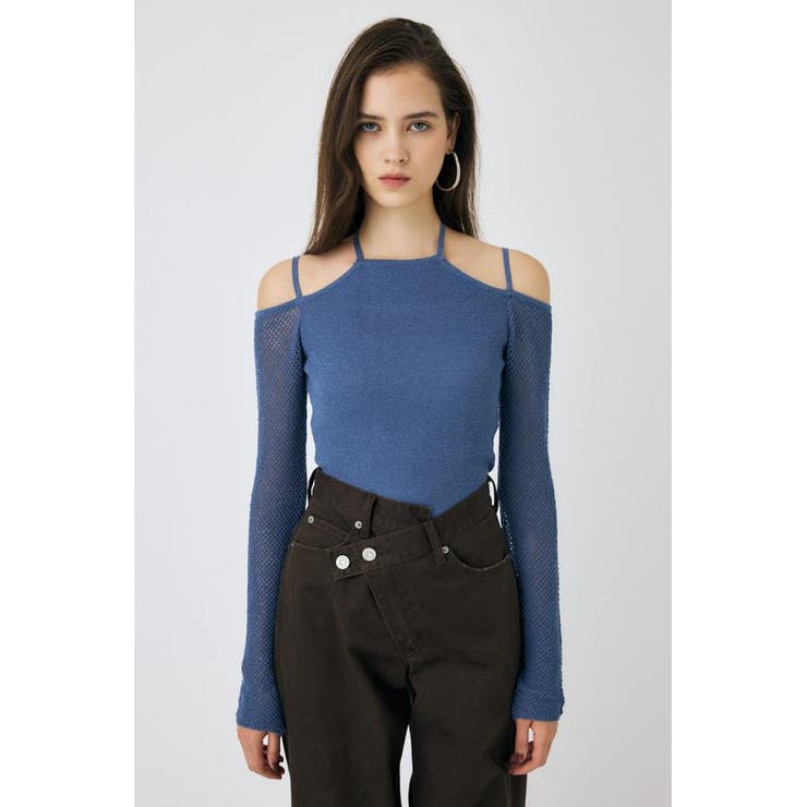 OPEN SHOULDER HALTER ニットトップス | MOUSSY OUTLET | 詳細画像19 