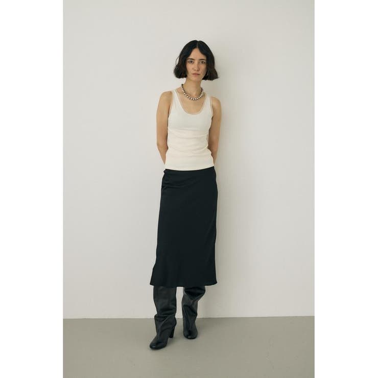 サテンミディスカート リサイクルポリエステル×レーヨン素材 | MOUSSY OUTLET | 詳細画像15 