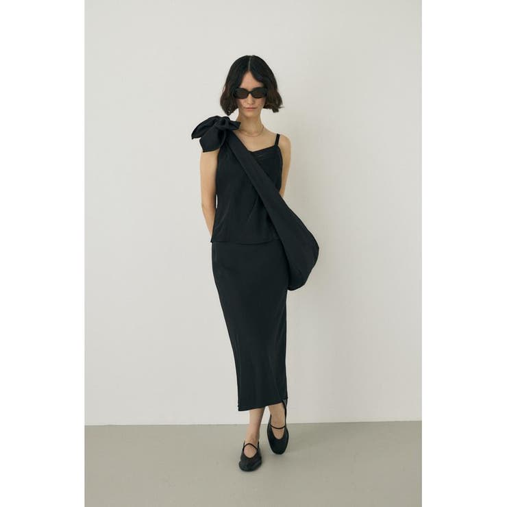サテンミディスカート リサイクルポリエステル×レーヨン素材 | MOUSSY OUTLET | 詳細画像1 