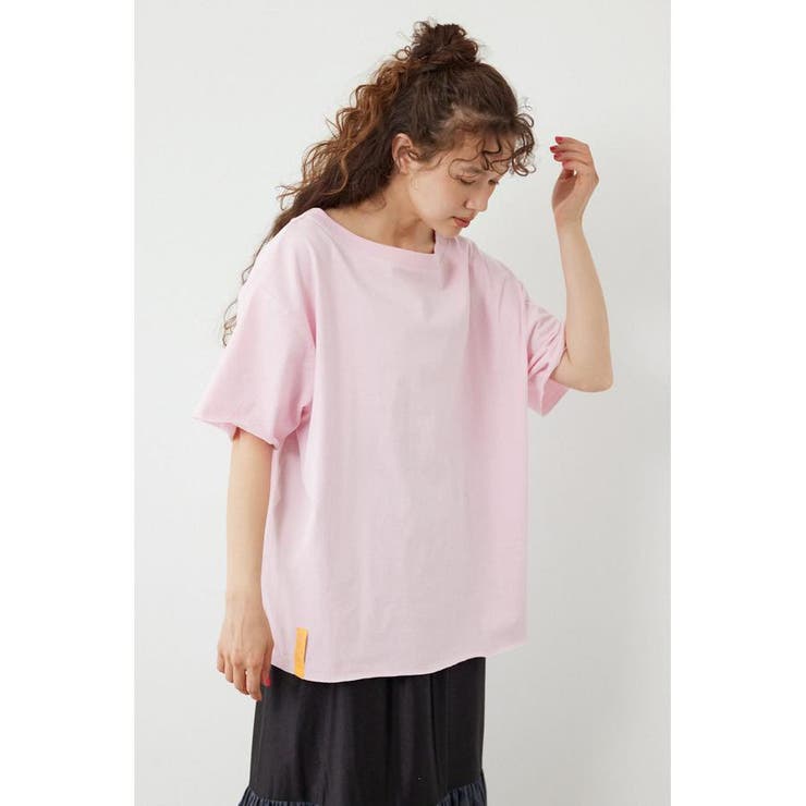 L/PNK1 | ピグメントルーズオフショルTシャツ | RODEO CROWNS WIDE BOWL