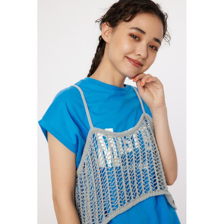 SLV | ラメニットメッシュビスチェ | RODEO CROWNS WIDE BOWL