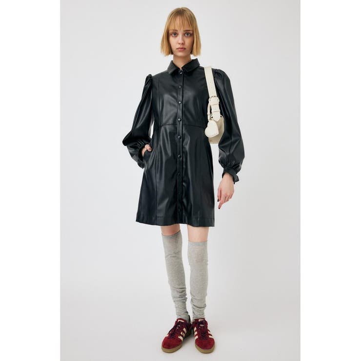 F／LEATHER MINI ワンピース | MOUSSY OUTLET | 詳細画像2 