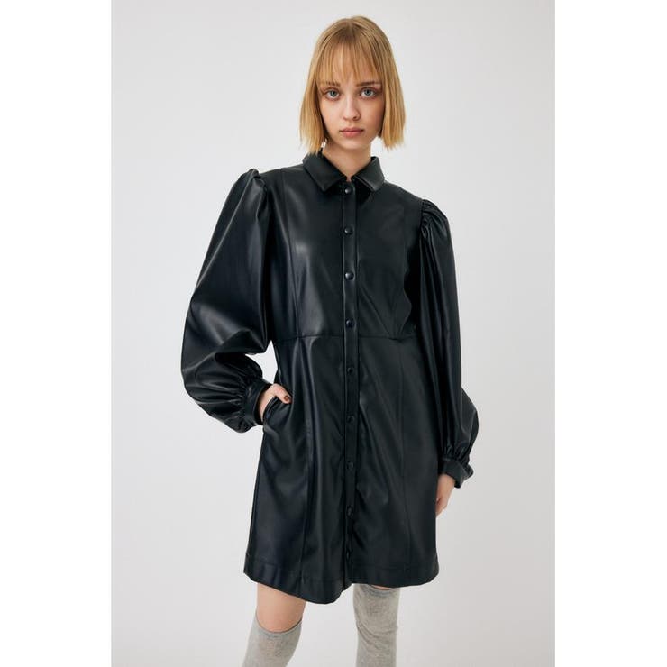 F／LEATHER MINI ワンピース | MOUSSY OUTLET | 詳細画像3 