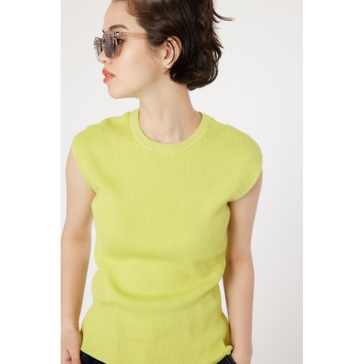 LIME | BASIC ノースリーブ ニット トップス | RODEO CROWNS WIDE BOWL