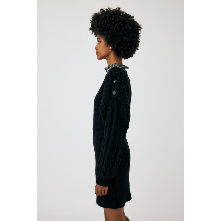 SHOULDER BUTTON ミニドレス | MOUSSY OUTLET | 詳細画像4 