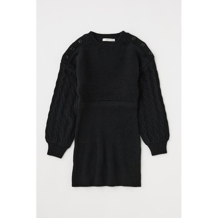 SHOULDER BUTTON ミニドレス | MOUSSY OUTLET | 詳細画像13 