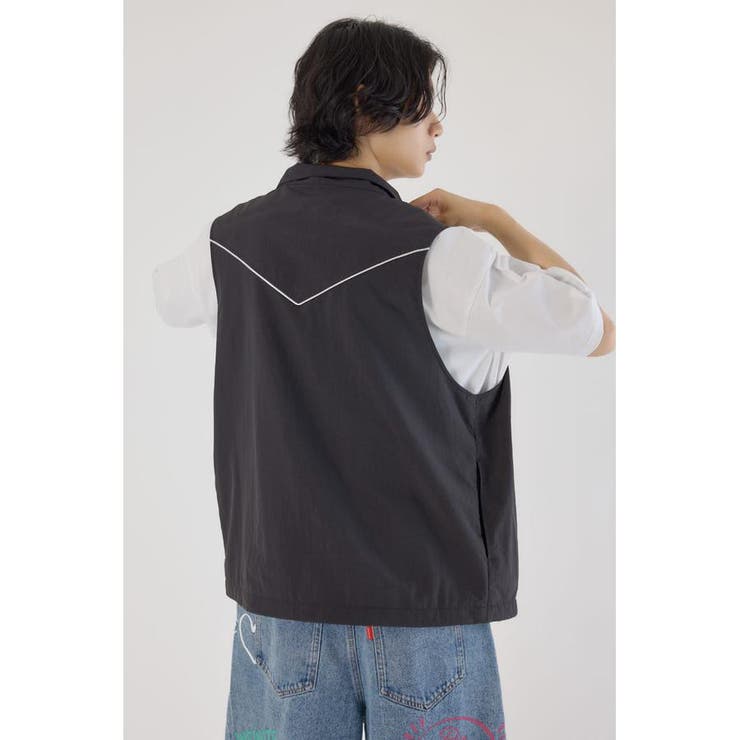 ドロストスタンドネックベスト | RODEO CROWNS WIDE BOWL | 詳細画像4 