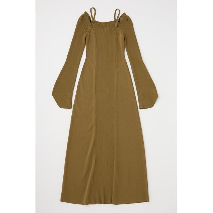 SQUARE NECK ロングニットドレス | MOUSSY OUTLET | 詳細画像11 