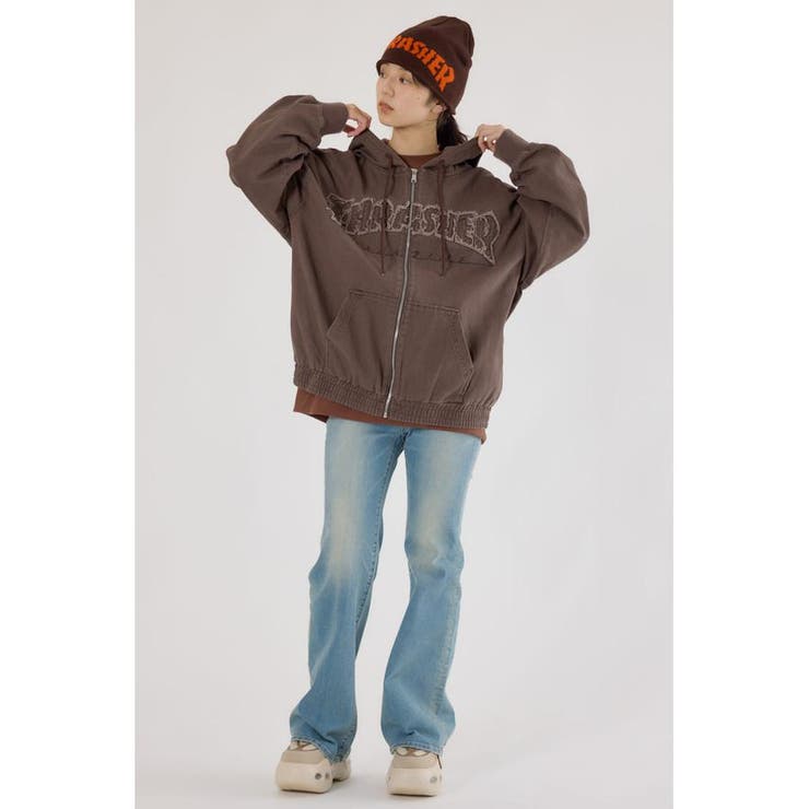 (THRASHER) デニムフードブルゾン | RODEO CROWNS WIDE BOWL | 詳細画像19 