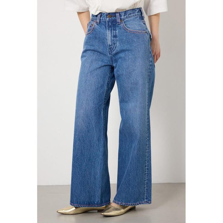 BLU | カラーステッチダボパンツ | RODEO CROWNS WIDE BOWL