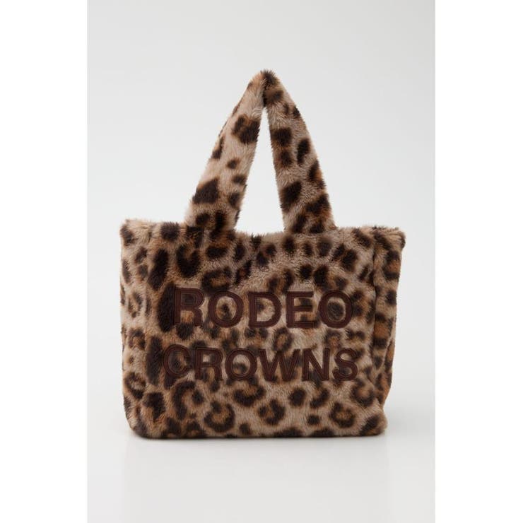 柄BRN5 | フェイクファーパッチロゴトート | RODEO CROWNS WIDE BOWL