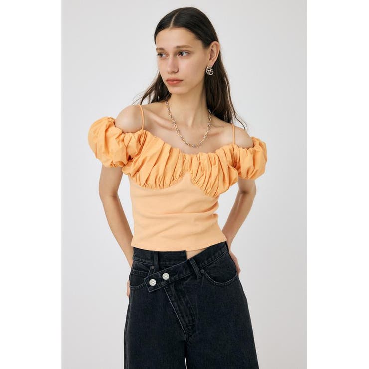 L/ORG1 | VOLUME SLEEVE DOCKING トップス | MOUSSY OUTLET