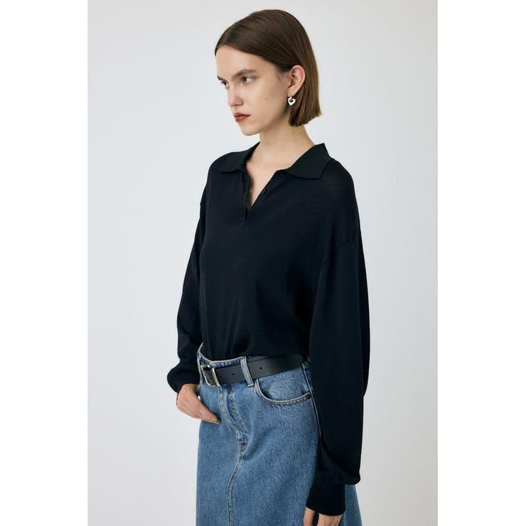BORDER KNIT ポロ | MOUSSY OUTLET | 詳細画像5 