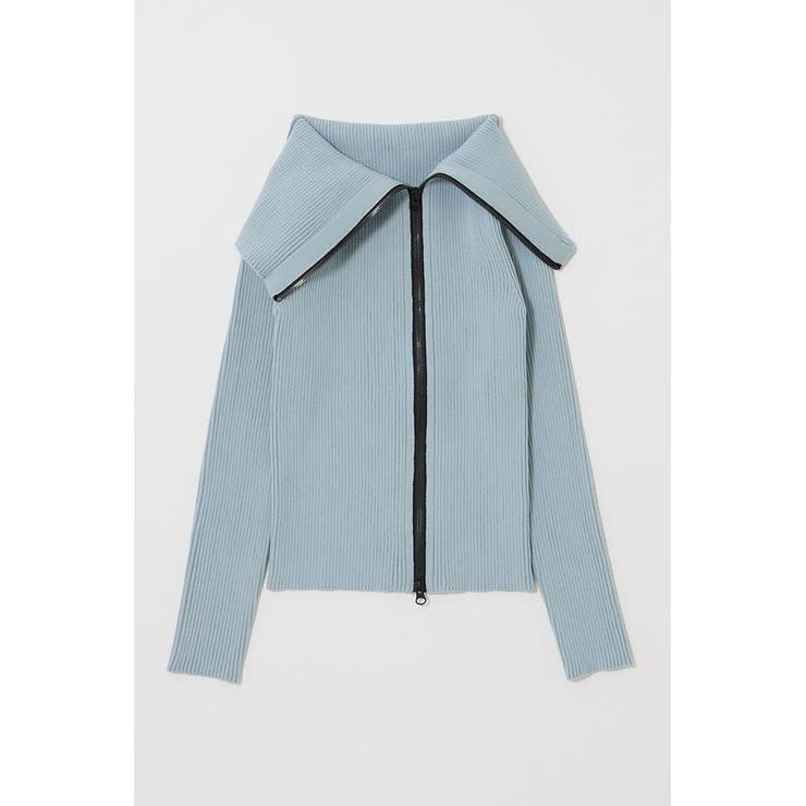 BIG COLLAR ZIP UP ニットトップス | MOUSSY OUTLET | 詳細画像20 