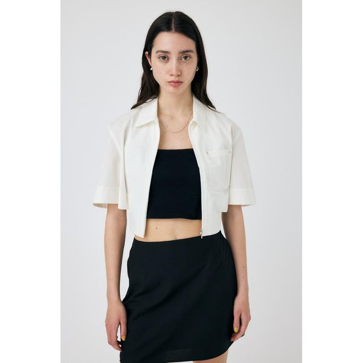 WHT | CROPPED BELTED シャツ | MOUSSY OUTLET