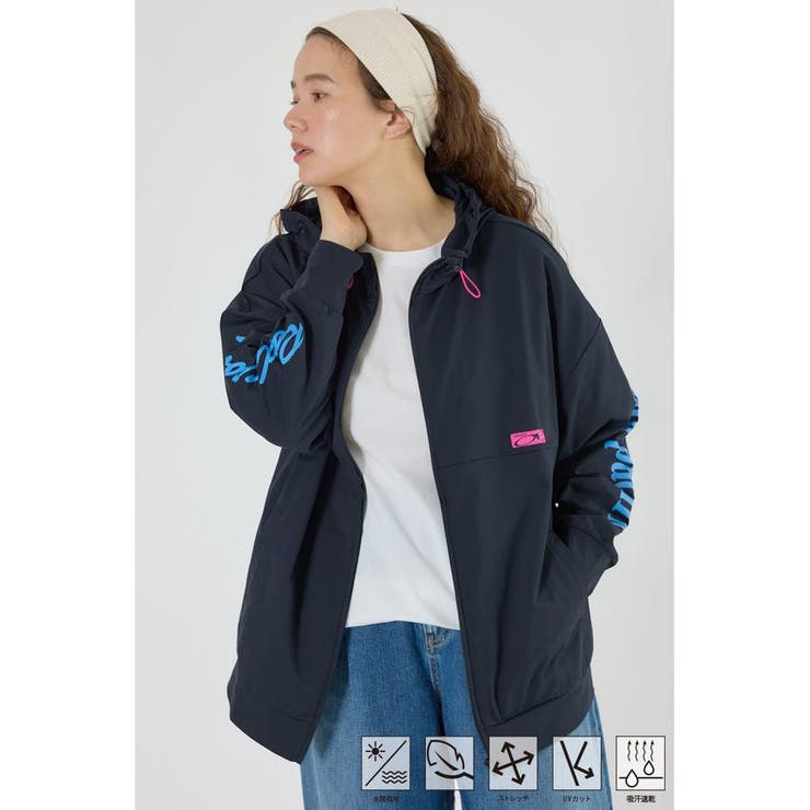 BLK | (OP)ラッシュガード ジップパーカー | RODEO CROWNS WIDE BOWL