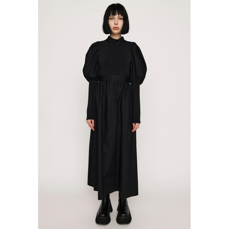 BLK | KNIT DOCKING ワンピース | SLY OUTLET