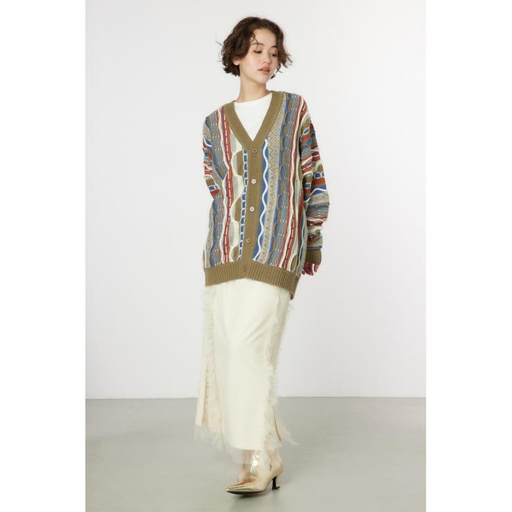3Dマルチカラーニットカーディガン[品番：BJLW0028726]｜RODEO CROWNS