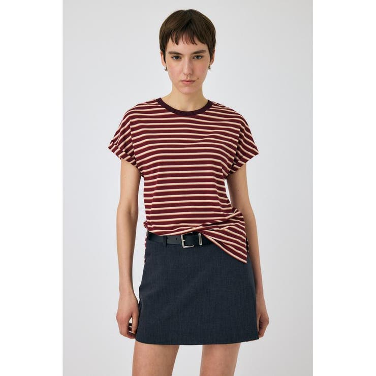 BRD | ROLL SLEEVE マルチストライプ TEE | MOUSSY OUTLET