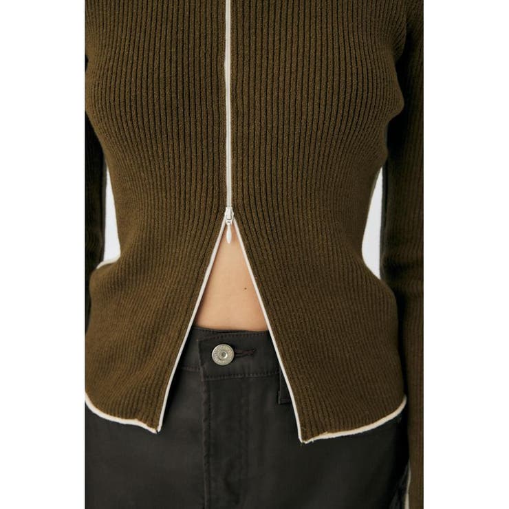 BI COLOR ZIP UP RIB ニット | MOUSSY OUTLET | 詳細画像27 