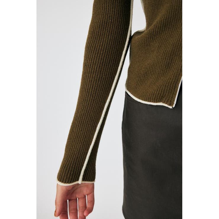 BI COLOR ZIP UP RIB ニット | MOUSSY OUTLET | 詳細画像28 
