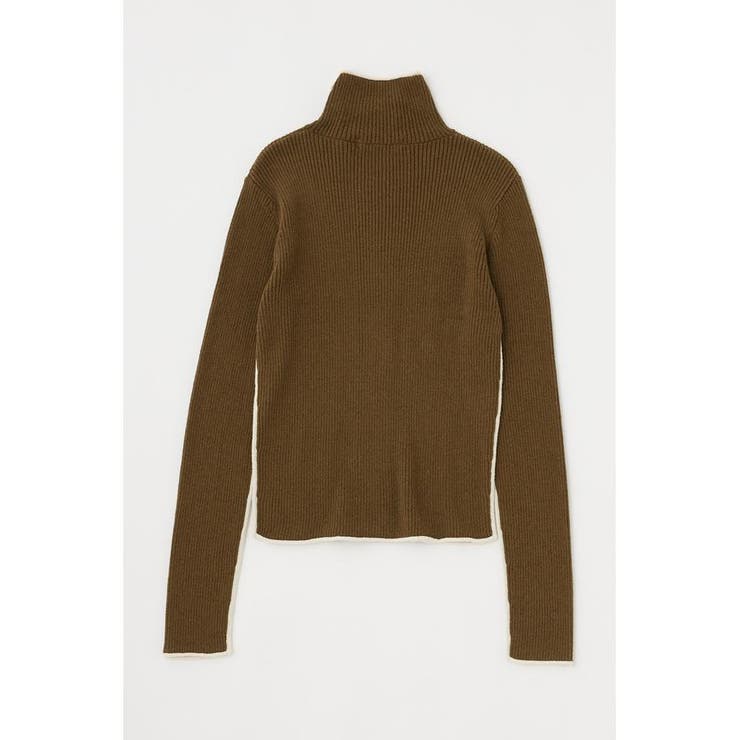 BI COLOR ZIP UP RIB ニット | MOUSSY OUTLET | 詳細画像30 