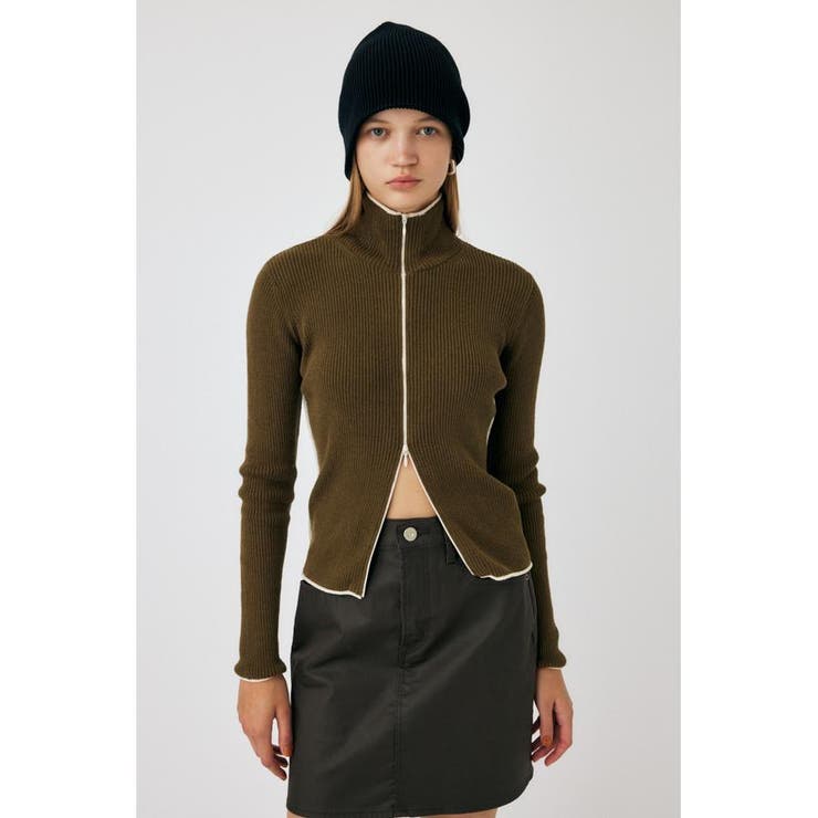 BI COLOR ZIP UP RIB ニット | MOUSSY OUTLET | 詳細画像22 